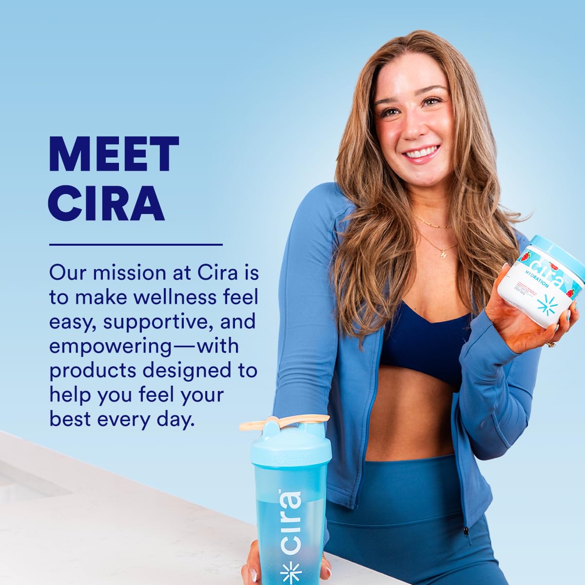 Cira Hydration Electrolytes Powder - Daily Electrolyte Powder, Sugar Free w Himalayan Salt, Magnesium, Potassium, Hydration Powder for Dehydration Relief & Recovery - Strawberry Margarita, 45 Servings 🍁 All In One Marketplace Canada
