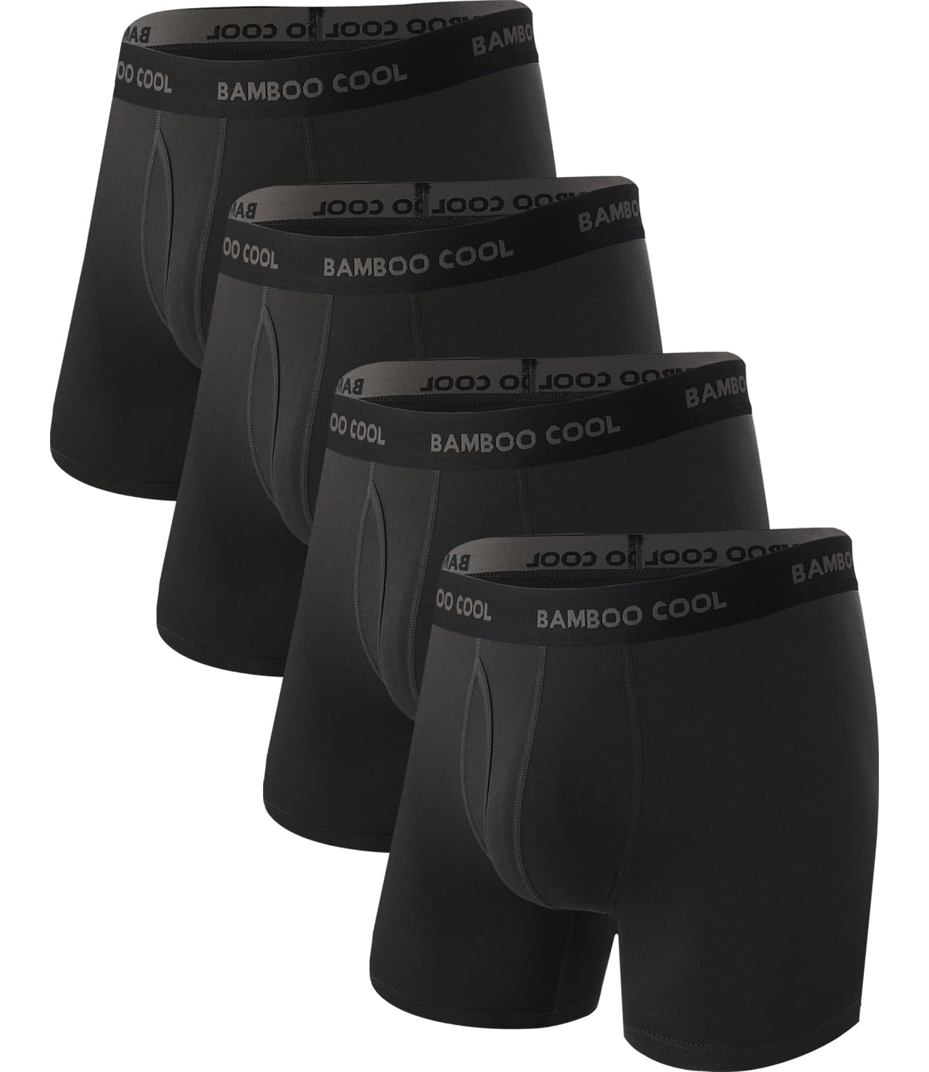BAMBOO COOL Men’s Underwear Boxer Briefs Soft Comfortable Bamboo Viscose Underwear Trunks (4 Pack) 🍁 All In One Marketplace Canada