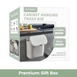 ELPHECO Compost Bin, 2.5 Gallon Hanging Trash Can with Lid, Kitchen Cabinet Door Under Sink Plastic Garbage Can Wall Mounted Slide Open, White 🍁 All In One Marketplace Canada
