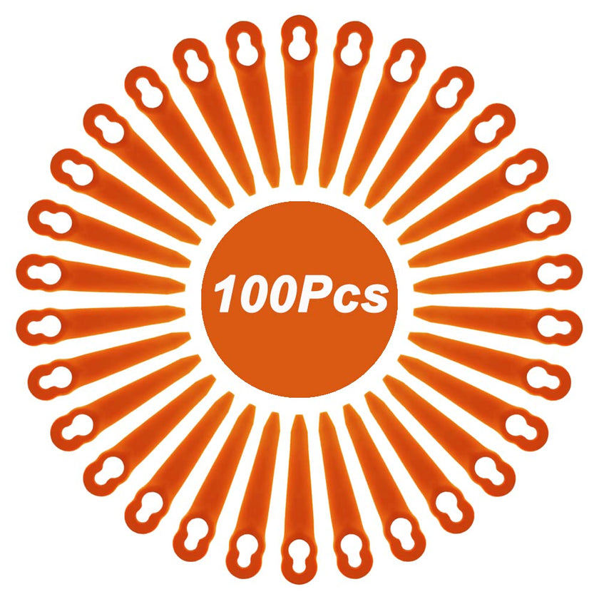 FourShow 100Pcs Plastic Replacement Blades Compatible with STIHL Polycut 2-2 Polycut 3-2 Grass Trimmer FSA 45 FSA 57 FSE 52,Sun Joe 24V-GT10, Redback Swift 40V 🍁 All In One Marketplace Canada