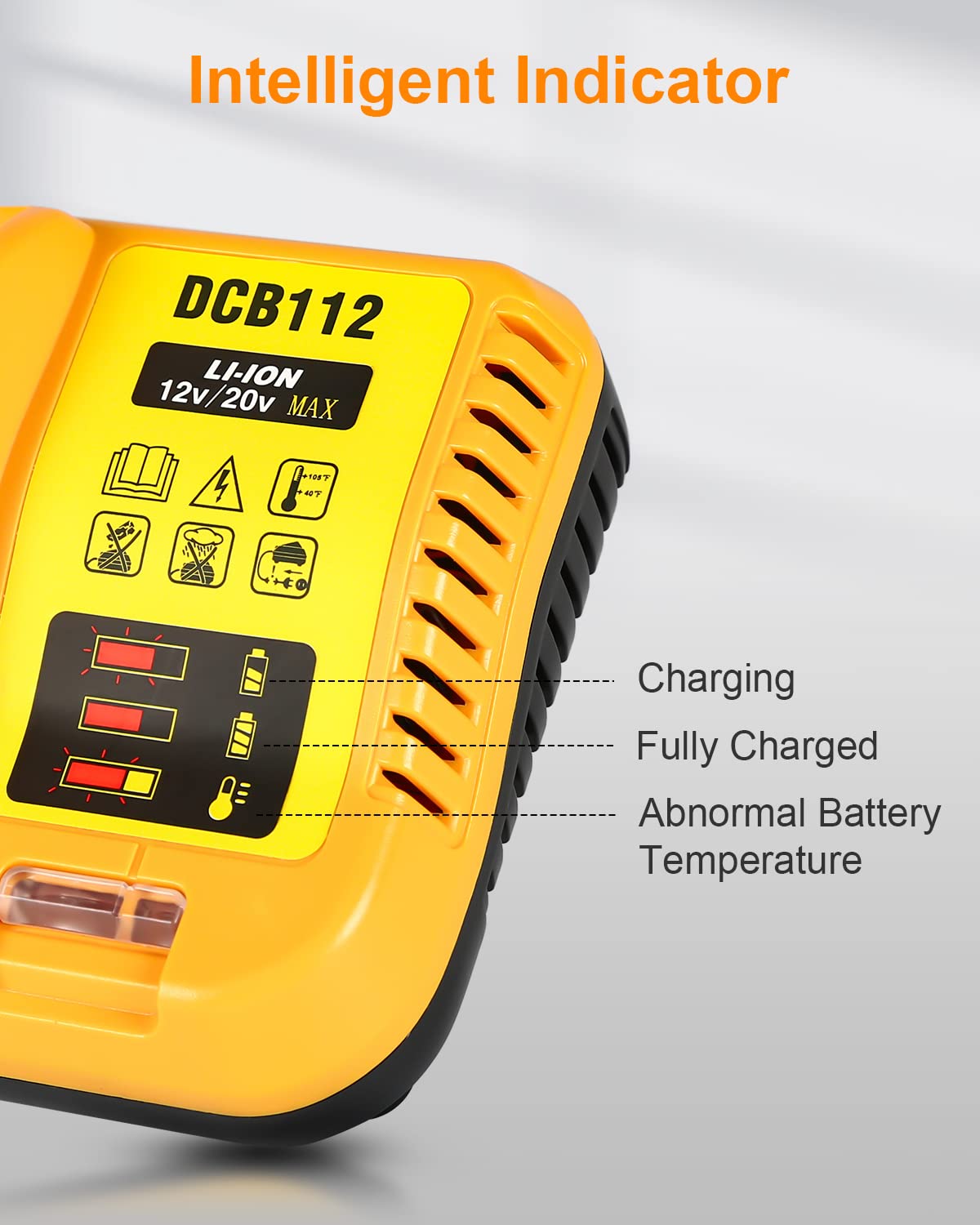 Replacement for Dewalt 20V Max Battery Charger DCB112, Compatible with Dewalt 12V 20V Max Lithium Battery DCB203 DCB204 DCB205 DCB205 DCB120 DCB123 DCB125 DCB127 DCB112 DCB115 DCB118 DCB102 DCB104 🍁 All In One Marketplace Canada