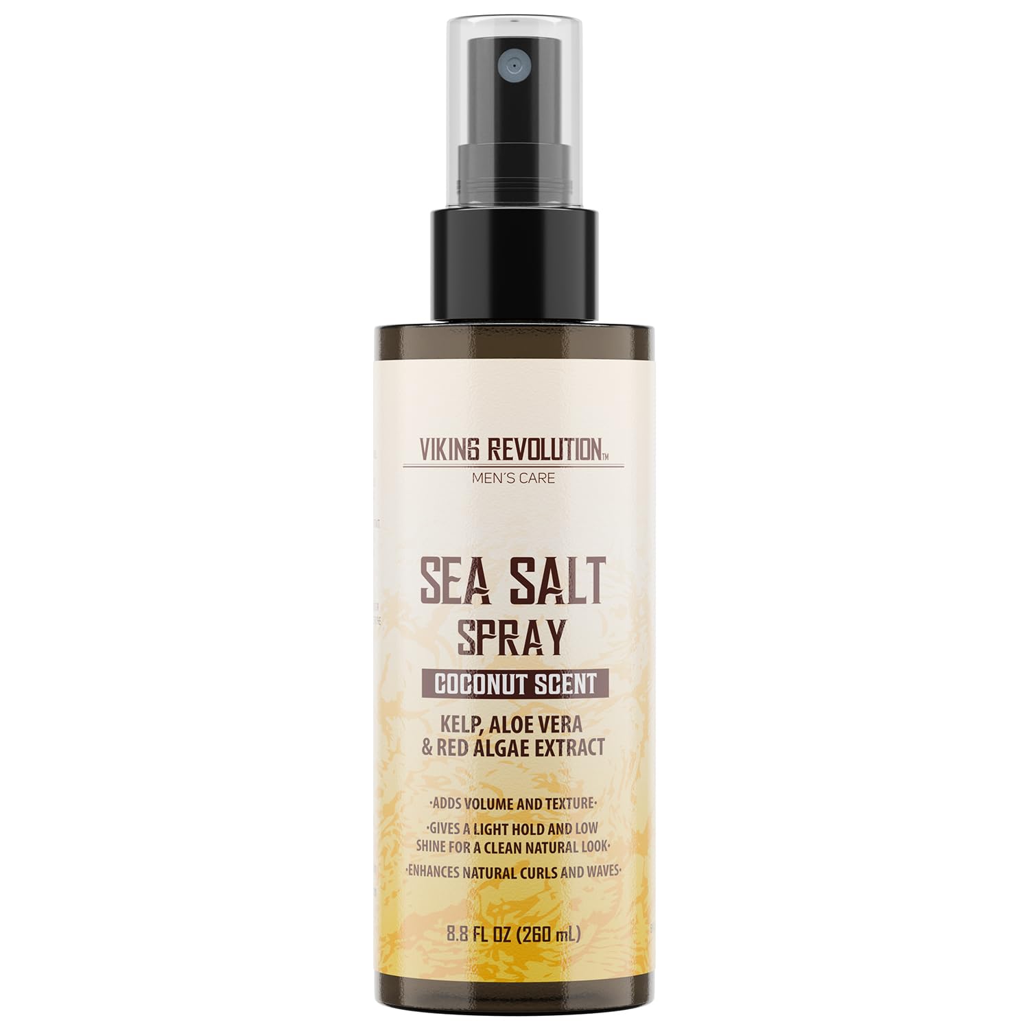 Viking Revolution Sea Salt Hair Spray for Men - Coconut - 260ml - Texturizing With Kelp, Aloe Vera & Red Algae Extract - Adds Volume & Texture for Beach Hair 🍁 All In One Marketplace Canada