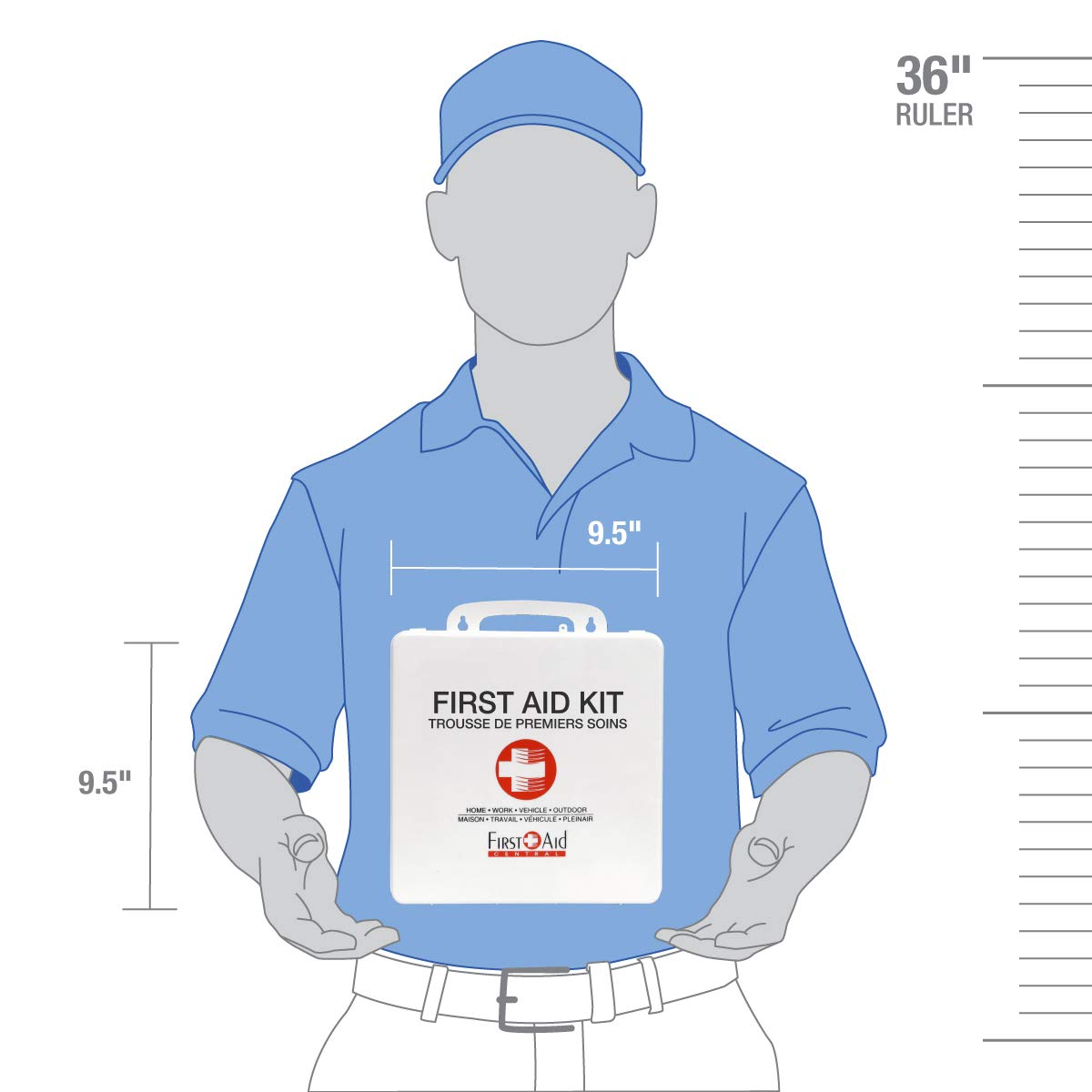 First Aid Central AZ-APFAKP All-Purpose Emergency First Aid Kit For Home, Work, and Travel, 145 Pieces 🍁 All In One Marketplace Canada