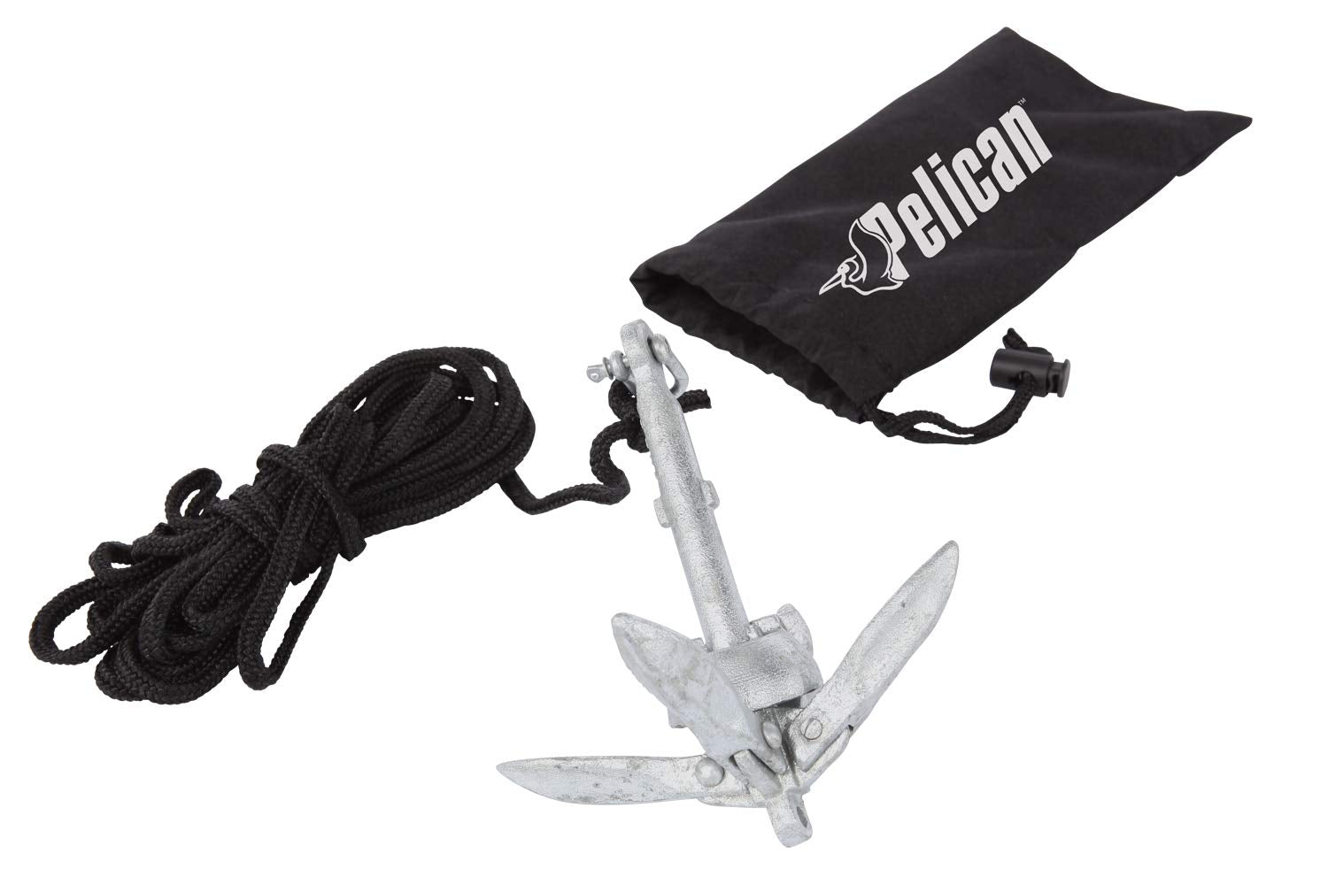 Pelican Compact Anchor Kit for Kayak, Canoe, SUP, Inflatables or Small Boats, Foldable Storage Bag, Ideal for Fishing Kayak Boating (1.5 lb) 🍁 All In One Marketplace Canada