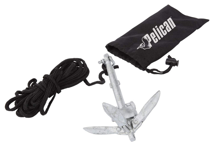 Pelican Compact Anchor Kit for Kayak, Canoe, SUP, Inflatables or Small Boats, Foldable Storage Bag, Ideal for Fishing Kayak Boating (1.5 lb) 🍁 All In One Marketplace Canada
