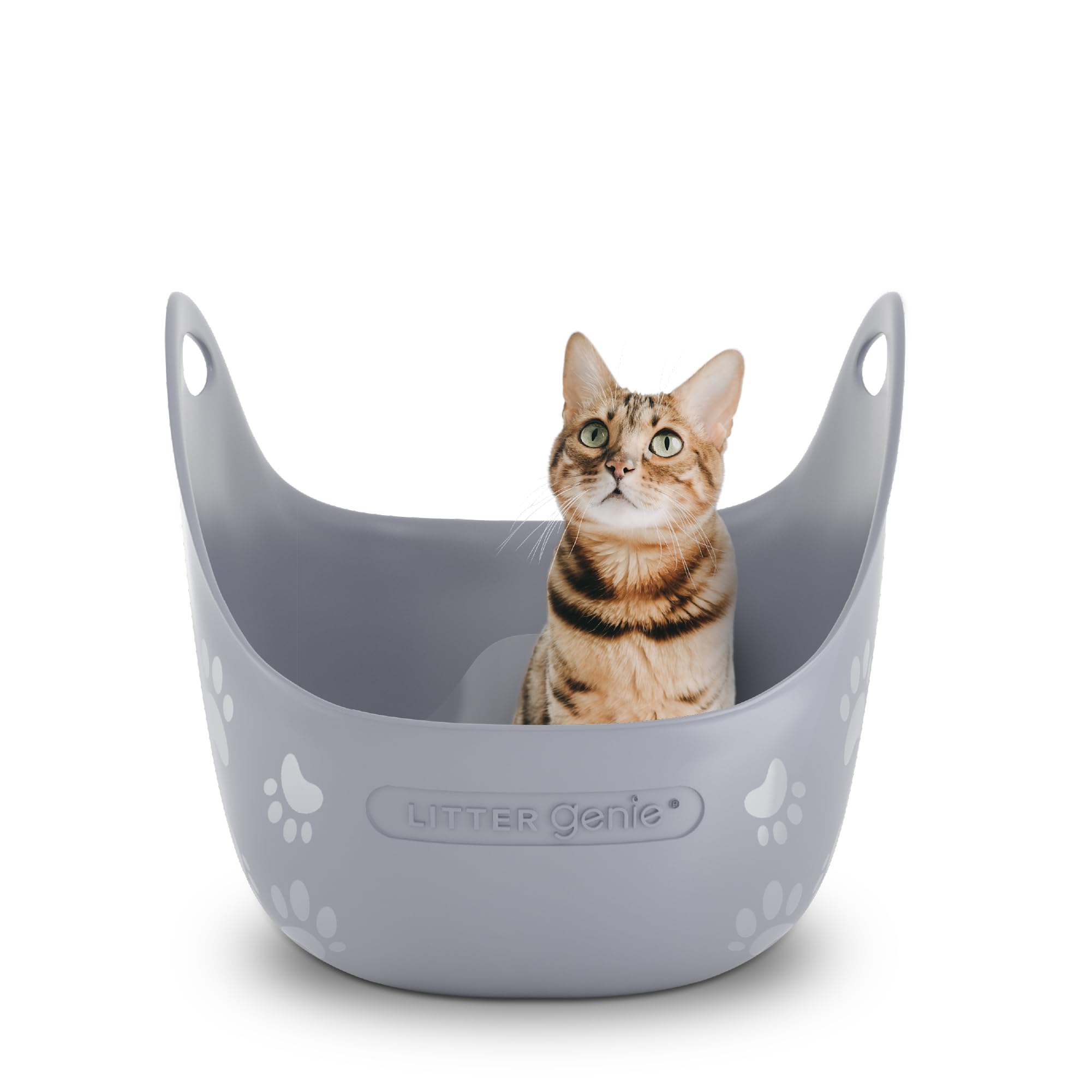 Litter Genie Cat Litter Box in Flexible Plastic with Handles, High Walls 🍁 All In One Marketplace Canada