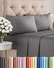 King Size 4 Piece Sheet Set - Comfy Breathable & Cooling Sheets - Hotel Luxury Bed Sheets for Women & Men - Deep Pockets, Easy-Fit, Extra Soft & Wrinkle Free Sheets - Dark Grey Oeko-Tex Bed Sheet Set 🍁 All In One Marketplace Canada