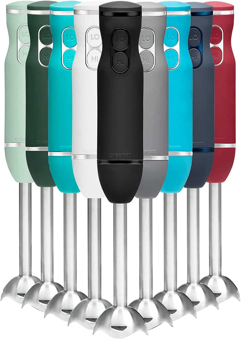 Chefman Immersion Blender, 300W Hand Blender with Stainless Steel Blades, Powerful Electric Ice Crushing 2-speed Control Handheld Food Mixer, Purées, Smoothies, Shakes, Sauces & Soups, Black 🍁 All In One Marketplace Canada