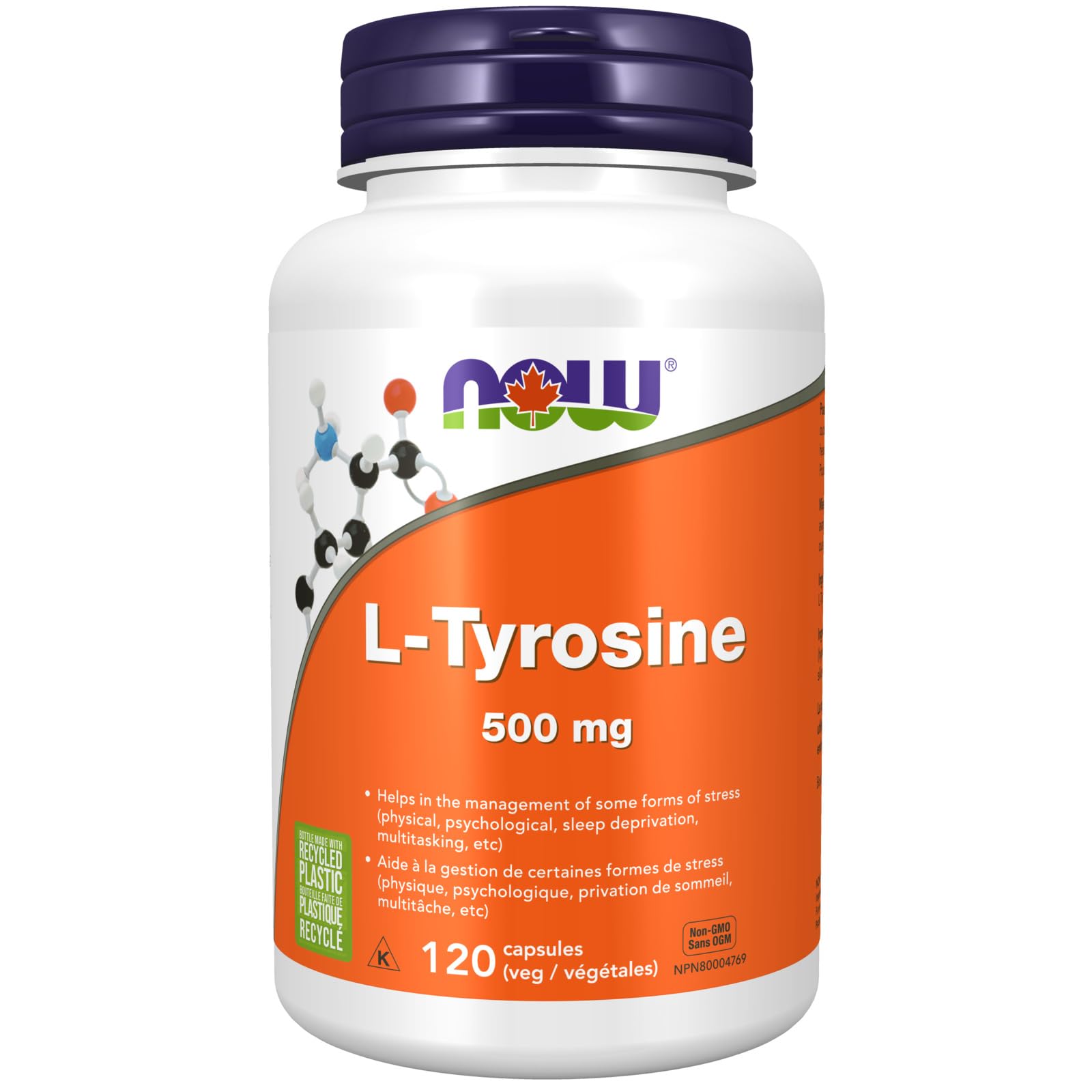 NOW Supplements, L-Tyrosine 500 mg, Supports Mental Alertness, Neurotransmitter Support, 120 Capsules 🍁 All In One Marketplace Canada