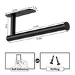 HUFEEOH Black Adhesive Paper Towel Holder Under Cabinet Wall Mount for Kitchen Paper Towel, Stainless Steel Paper Towel Roll Rack for Bathroom Towel 🍁 All In One Marketplace Canada