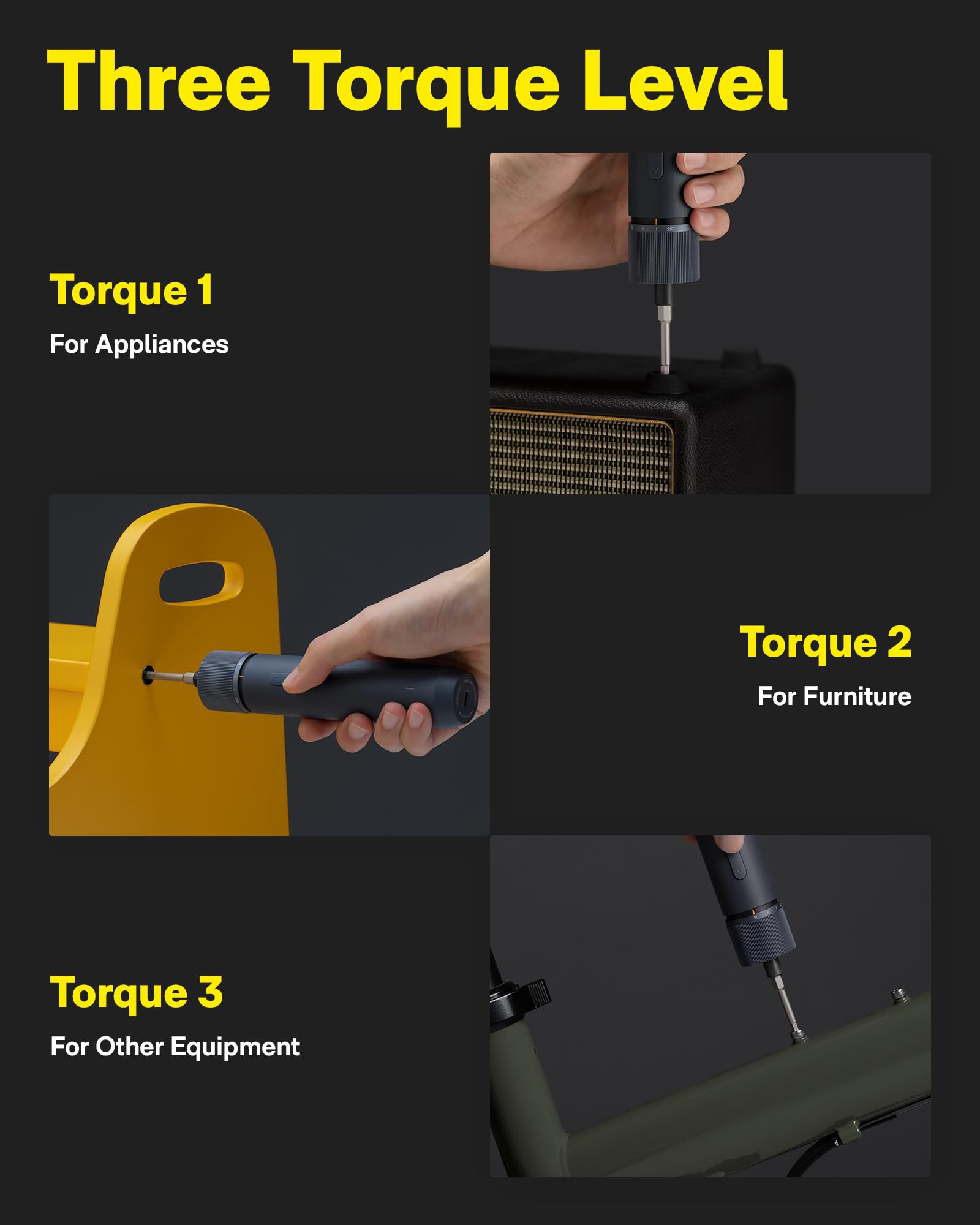 HOTO Electric Screwdriver Set, 3.6V Cordless Screwdriver Set USB-C, 3 Torque Settings, 1500mAh Battery, LED Light & 12 S2 Metal Bits for Furniture/Electrical Repairs 🍁 All In One Marketplace Canada
