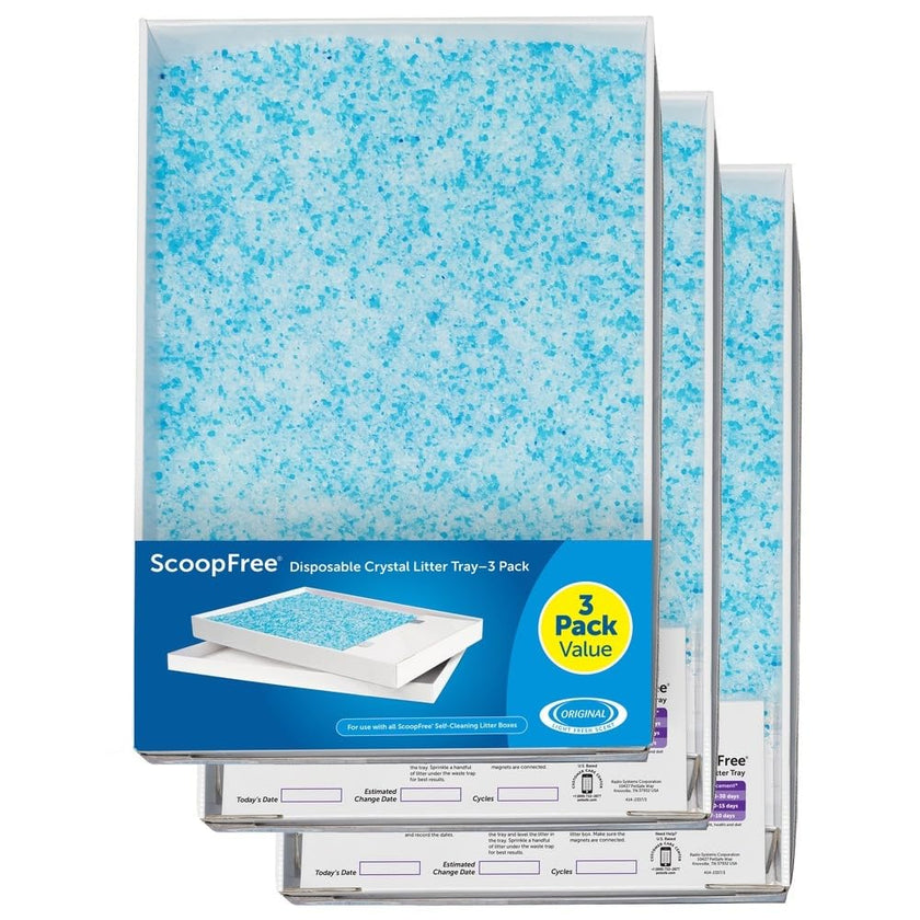 PetSafe ScoopFree Premium Self-Cleaning Cat Litter Box Tray Refills - Disposable - Non-Clumping Crystal Litter - 3-Pack 🍁 All In One Marketplace Canada