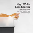 IRIS USA Large Cat Litter Boxes, Open Top High Sided Pan w/Scoop, Black 🍁 All In One Marketplace Canada