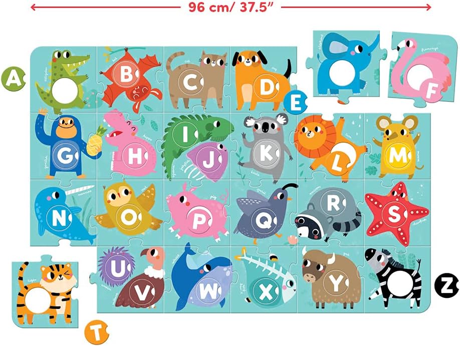 BANANA PANDA - Suuuper Size Alphabet Match Floor Puzzle (50 Large Pieces)