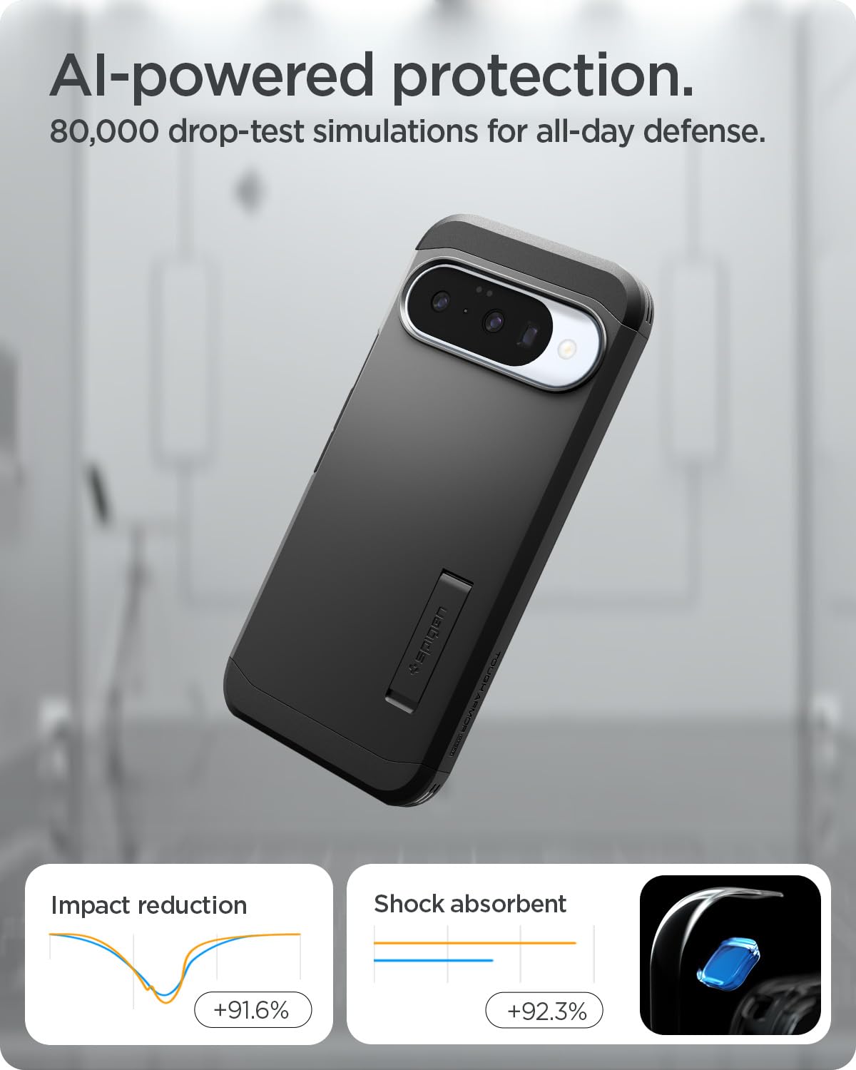 Spigen Case for Pixel 10 / Pixel 10 Pro Case, Tough Armor (AI) MagFit Designed for Google Pixel 10 / Pixel 10 Pro - Black 🍁 All In One Marketplace Canada