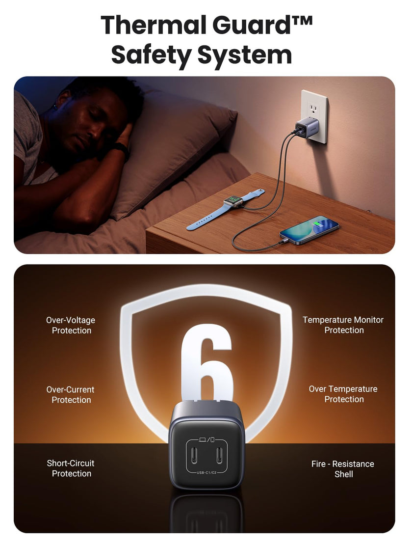 UGREEN Nexode 45W USB C Charger Block, GaN PPS Dual Port USB C Fast Charger Super Fast Charge 2.0 Wall Plug Compatible with Galaxy S26 S25 S24 Ultra S23 A54, iPhone 17 16 Pro Max, iPad, Pixel 10 9 8 🍁 All In One Marketplace Canada