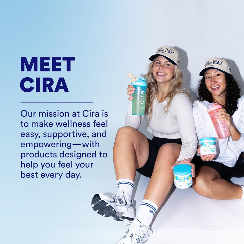 Cira Hydration Electrolytes Powder - Daily Electrolyte Powder, Sugar Free, Naturally Sweetened w/Stevia, Hydration Powder w/Himalayan Salt for Dehydration Relief - Raspberry Hibiscus, 45 Servings 🍁 All In One Marketplace Canada