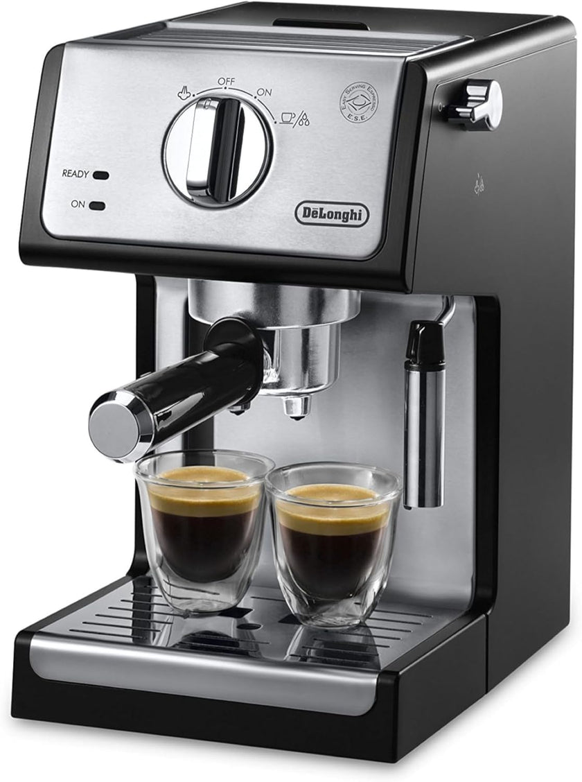 De'Longhi 15-Bar Pump Espresso Machine with Milk Frother & Temperature Control - Compact Home Barista Coffee Maker for Espresso, Latte, Cappuccino & Iced Coffee, Easy to Clean Design 🍁 All In One Marketplace Canada
