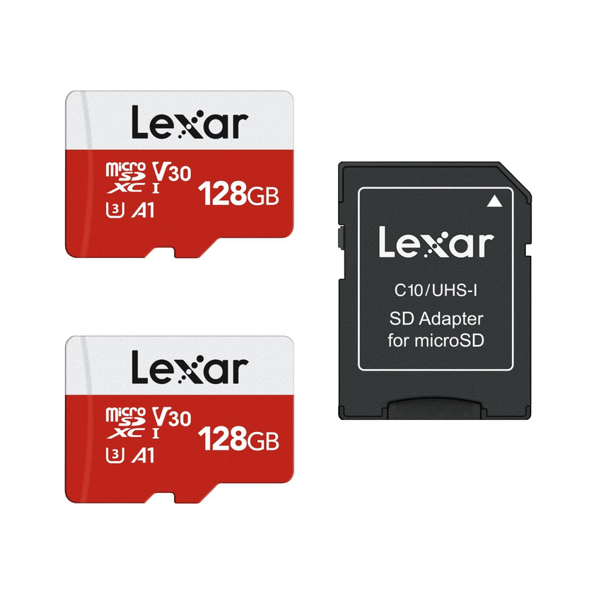 Lexar E-Series 128GB Micro SD Card 2 Pack, microSDXC UHS-I Flash Memory Card with Adapter, 100MB/s, C10, U3, A1, V30, Full HD, 4K UHD, High Speed TF Card 🍁 All In One Marketplace Canada