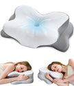 CosBed Cervical Neck Pillow, Ergonomic Memory Foam Pillows for Neck Pain Relief with Breathable Pillowcase, Contour Neck Support Pillow for Side Back Stomach Sleepers White 🍁 All In One Marketplace Canada