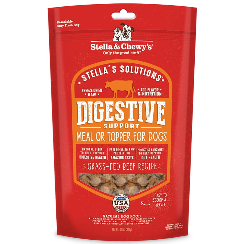 Stella & Chewy's Stella's Solutions Digestive Support Grass-Fed Beef Dinner Morsels Freeze-Dried Raw Dog Food, 368g 🍁 All In One Marketplace Canada