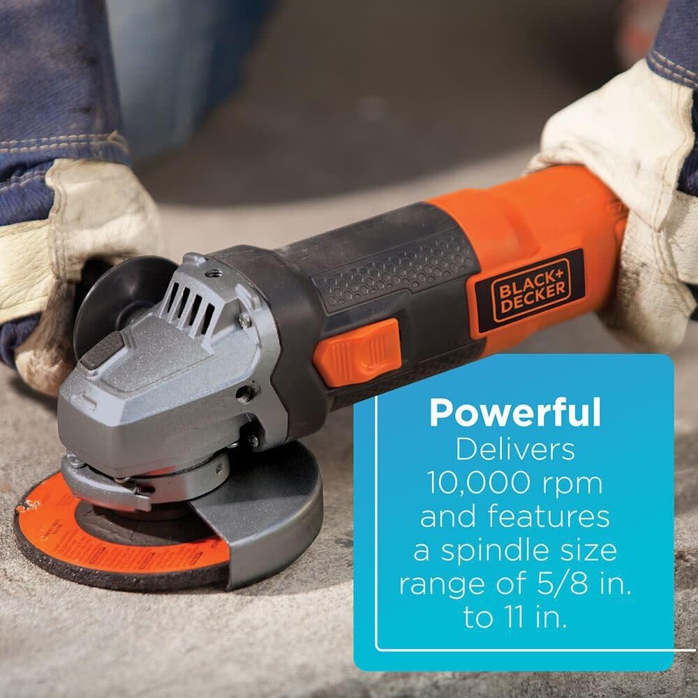 BLACK+DECKER Angle Grinder Tool, 4-1/2-Inch, 6.0 - Amp (BDEG400) 🍁 All In One Marketplace Canada