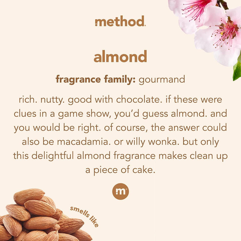 Method Hardwood Floor Cleaner, Squirt + Mop Refill, Use as Laminate or Sealed Wood Floor Cleaner, Almond Scent, 2 Liter Bottle, 1 Pack, Packaging May Vary 🍁 All In One Marketplace Canada
