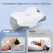 SNUGUP Ergonomic Cervical Neck Pillow, Memory Foam Neck Support Pillow with Contoured Design, Breathable Removable Pillowcase, for Side Back Stomach Sleepers, White 🍁 All In One Marketplace Canada