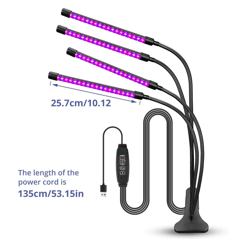 Sondiko LED Grow Light, Full Spectrum Plant Lights for Indoor Plants with Auto On Off 3/9/12H Timer, 10 Dimmable Levels, Adjustable Gooseneck, 3 Switch Modes 🍁 All In One Marketplace Canada