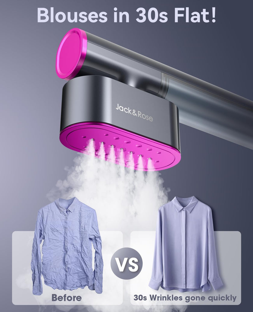 Jack ＆ Rose Travel Steamer for Clothes,100-220V Portable Steamer,15s Heat Up,Steamer ＆ Iron 2 In 1, Travel Size Garment Steamer,Large Ceramic Heat Panel,for Global ＆ Europe Traveling 🍁 All In One Marketplace Canada