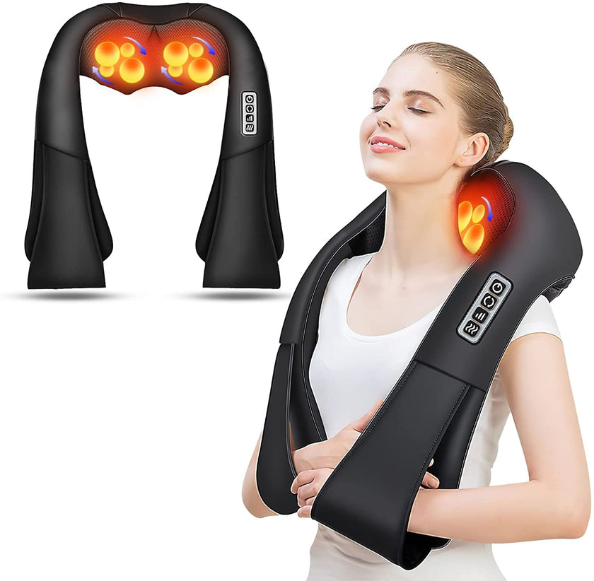 AERLANG Shiatsu Neck and Shoulder Massager, Back Massager with Heat Deeper Tissue Kneading Massage for Shoulder, Neck and Back Massage Electric Massagers-mothers Day Gift Ideas (NOT Cordless) 🍁 All In One Marketplace Canada