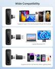 Wireless Lavalier Microphone for iPhone, iPad, Android Phone，2-Pack Mini Microphone with Noise Reduction, Auto Pairing and Mute & Reverb for Vlogging, Video Recording, TikTok, YouTube - Plug & Play 🍁 All In One Marketplace Canada