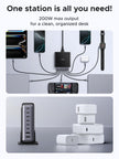 UGREEN 200W 8-Port GaN USB C Charger Block, Desktop Charging Station USB C and USB PD 100W Fast Charging Compatible for MacBook Pro 16