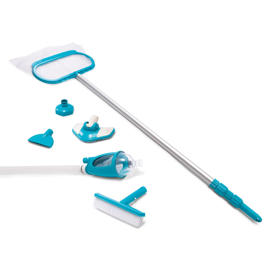 INTEX 28003E Deluxe Above Ground Pool Maintenance Kit for Minimum 800 GPH Flow Rates with Vacuum, 110
