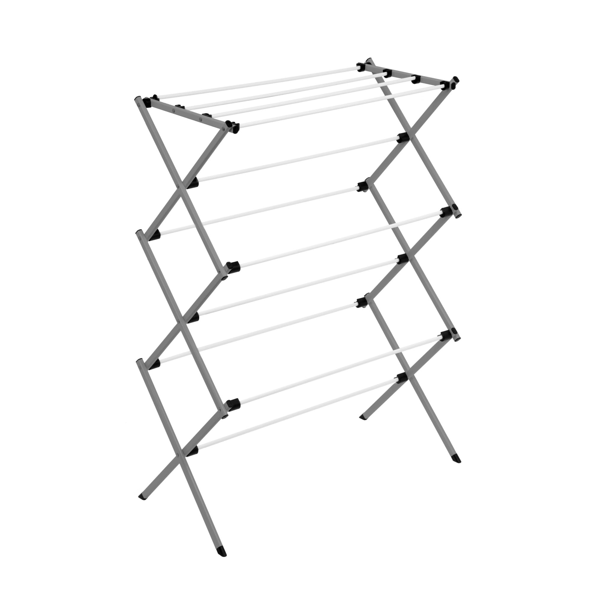 Honey-Can-Do DRY-01306 Folding 42-Inch Clothes Drying Rack, Silver/White 🍁 All In One Marketplace Canada