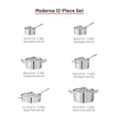 Lagostina Moderna 12-Piece Stainless Steel Cookware Set, Commercial Capsule Base, Induction Safe Pots and Pan Set Includes Saucepan, Casserole, Dutch Oven & Lids, Oven Safe up to 400°F / 204ºC 🍁 All In One Marketplace Canada