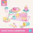 Battat Play Circle Dish Set, Dishes Wishes Dinnerware, 34 Pieces, Playset 🍁 All In One Marketplace Canada