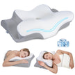 Missleep Cervical Neck Pillow,Memory Foam Pillows for Relieving Neck and Shoulder Pain, Neck Support Pillow for Side Sleepers, 2 Heights Ergonomic Pillow with Breathable Ice Silk Cover White 🍁 All In One Marketplace Canada