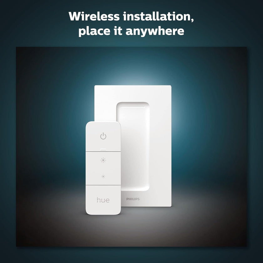 Philips Hue Smart Dimmer Switch with Remote, White - 1 Pack - Turns Hue Lights On, Off, Dims or Brightens - Requires Hue Bridge - Easy, No-Wire Installation 🍁 All In One Marketplace Canada