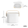 Umbra Bellwood Kitchen Compost Bin – White/Natural, Countertop or Cabinet Mounted, 4L Compost Container with Hidden Bag Retainer, BPA-Free & Dishwasher Safe| Bellwood Collection 🍁 All In One Marketplace Canada