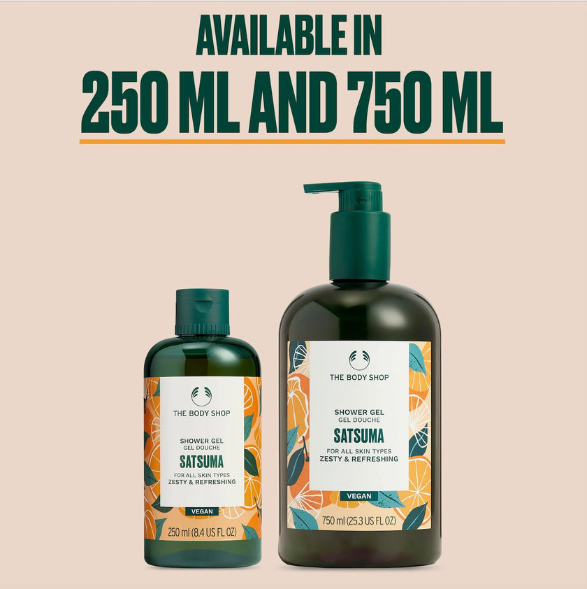 The Body Shop Satsuma Shower Gel 750 ml | Energizing Citrus Body Wash & Natural Shower Gel for Men & Women | Refreshing Cleanser 🍁 All In One Marketplace Canada