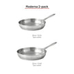 Lagostina Moderna 2 Piece Stainless Steel Pan Set (26cm / 10in and 30cm / 12in), Commercial Capsule Base, Induction Safe Cookware, Dishwasher and Oven Safe up to 400ºF / 204ºF, Silver 🍁 All In One Marketplace Canada