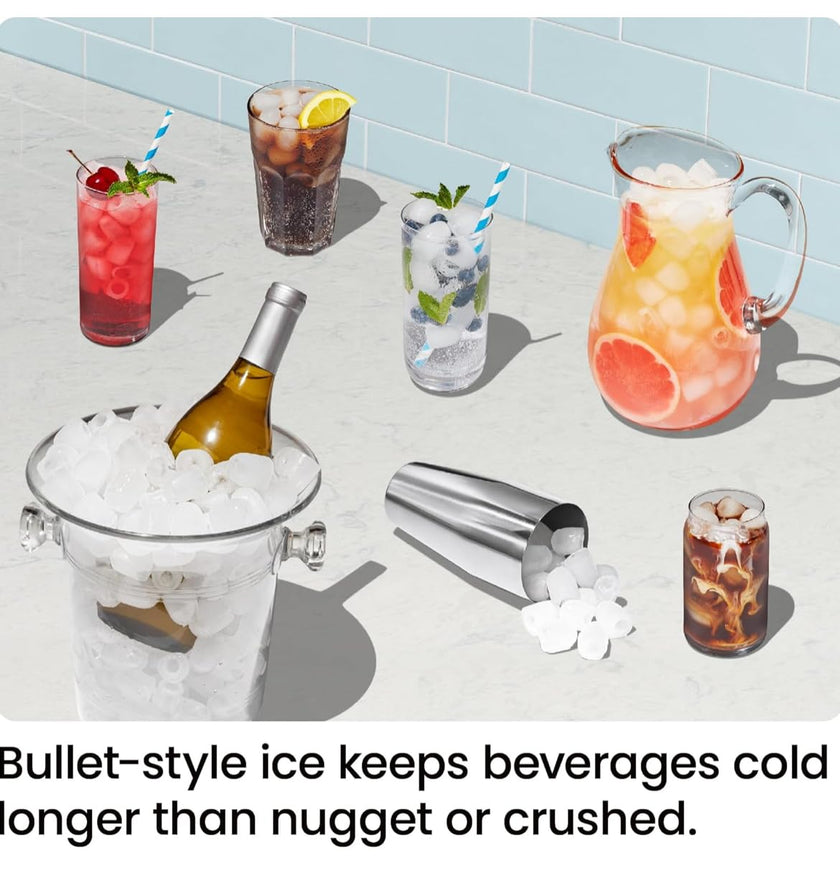 Iceman Dual-Size Ice Maker Countertop - Portable Ice Machine, Large and Small Ice Machine Maker with Self Cleaning, 9 Cubes in 7 Mins, 22lbs/24hrs, for Home, Kitchen, Office, Party, Ice Scoop Included 🍁 All In One Marketplace Canada