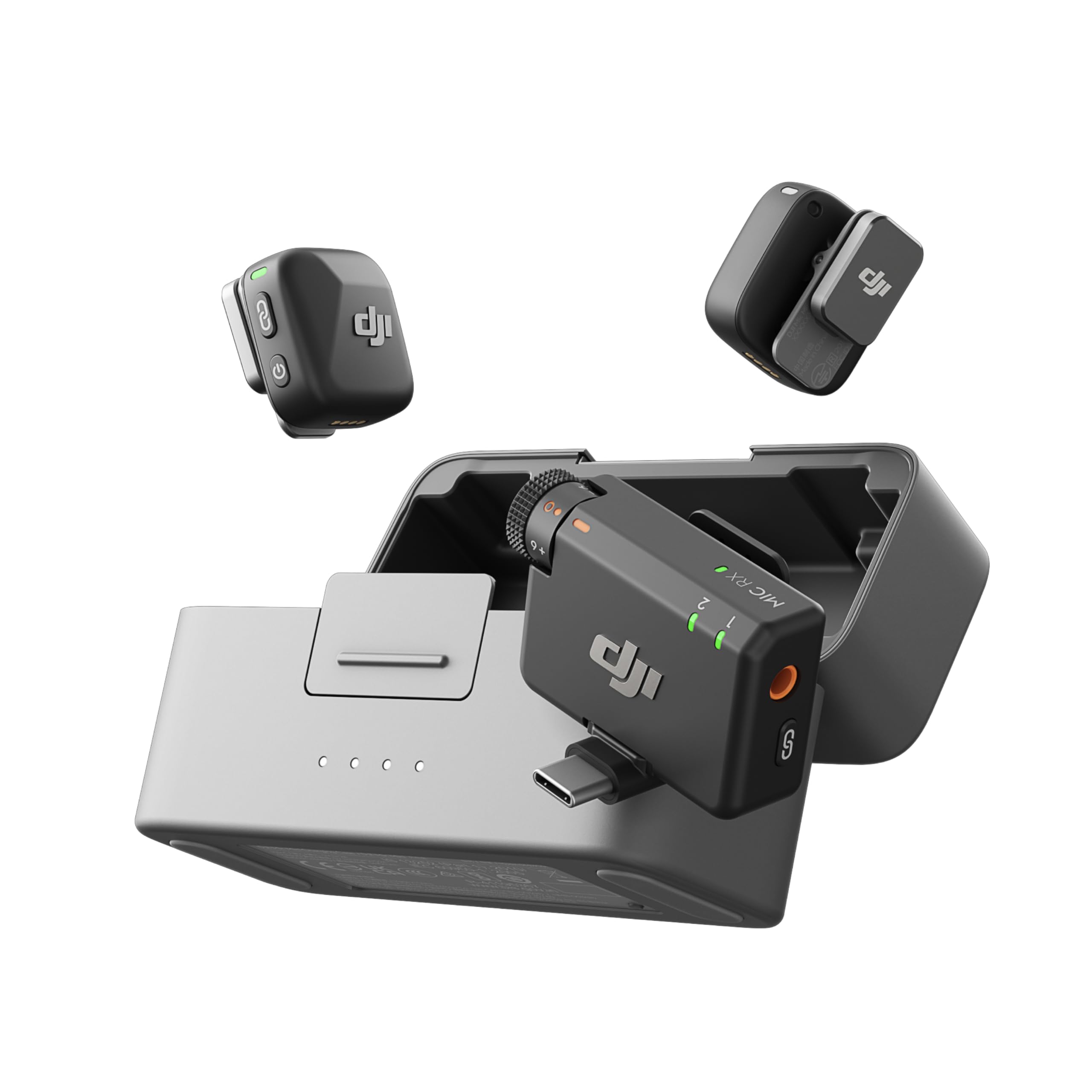 DJI Mic Mini (2 TX + 1 RX + Charging Case), Wireless Lavalier Microphone for Camera/iPhone/Android, Ultralight, Detail-Rich Audio, 48h Use, Noise Cancelling, Automatic Limiting, Vlog, Streaming 🍁 All In One Marketplace Canada
