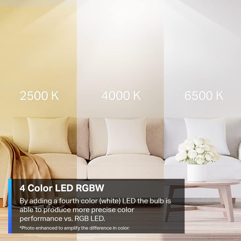 TP-Link Tapo Smart Wi-Fi Light Bulbs, 16M Colors RGBW, Dimmable, Compatible w/Alexa and Google Home, A19, 60W Equivalent, 800LM, 2.4GHz WiFi only, No Hub Required, Tapo L530E(2-Pack) 🍁 All In One Marketplace Canada