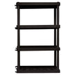 Koolatron Oscar Heavy Duty Plastic Storage Shelves- for Garage, Kitchen, Bathroom Basement, Kids Room, Toys,Stackable 4-Tier Black, Organizer Rack for Books Shoes, Pantry, Cleaning, Made in Canada 🍁 All In One Marketplace Canada