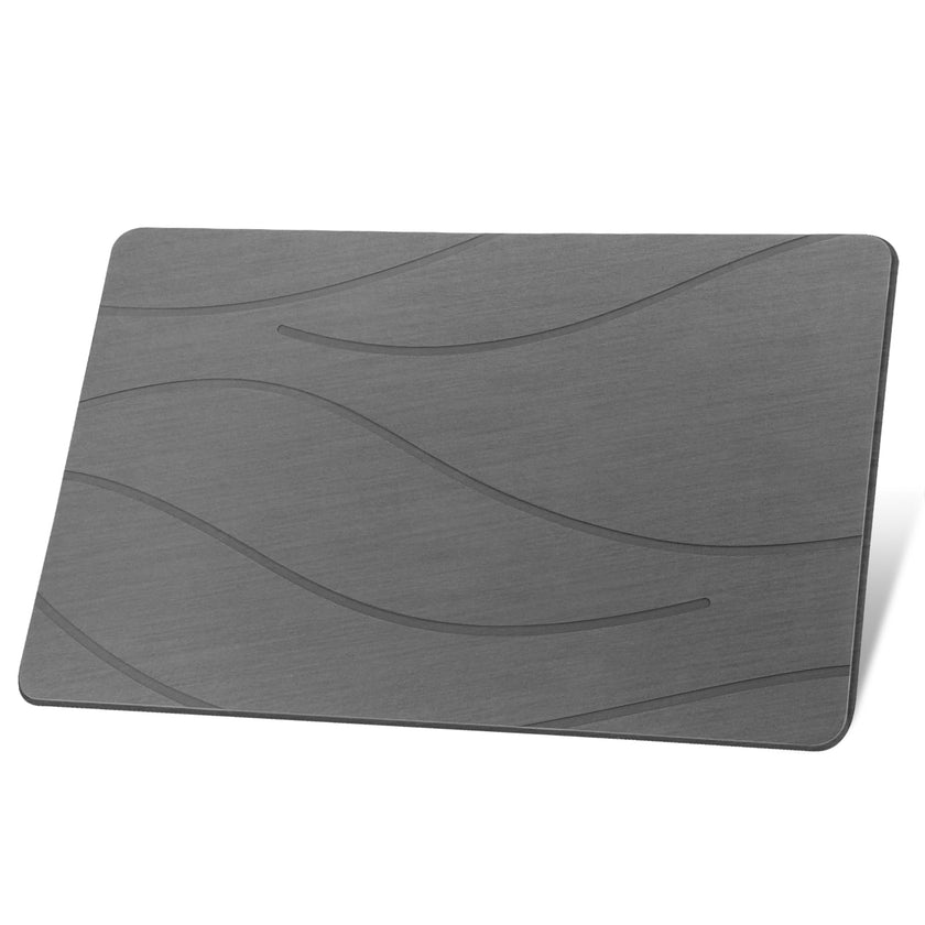 Ceecysaa 60 x 39cm Stone Bath Mat, Diatomaceous Earth Quick Dry Non Slip, Dark Gray 🍁 All In One Marketplace Canada