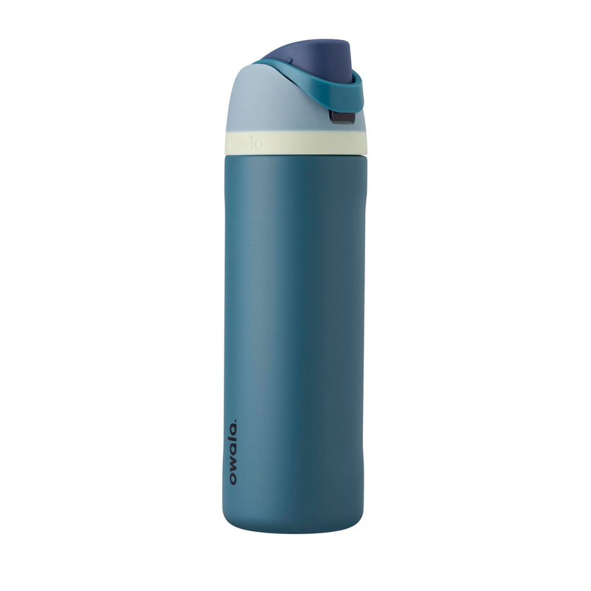Owala FreeSip Insulated Stainless Steel Water Bottle with Straw for Sports and Travel, BPA-Free, 24-oz, Blue/Teal (Denim) 🍁 All In One Marketplace Canada