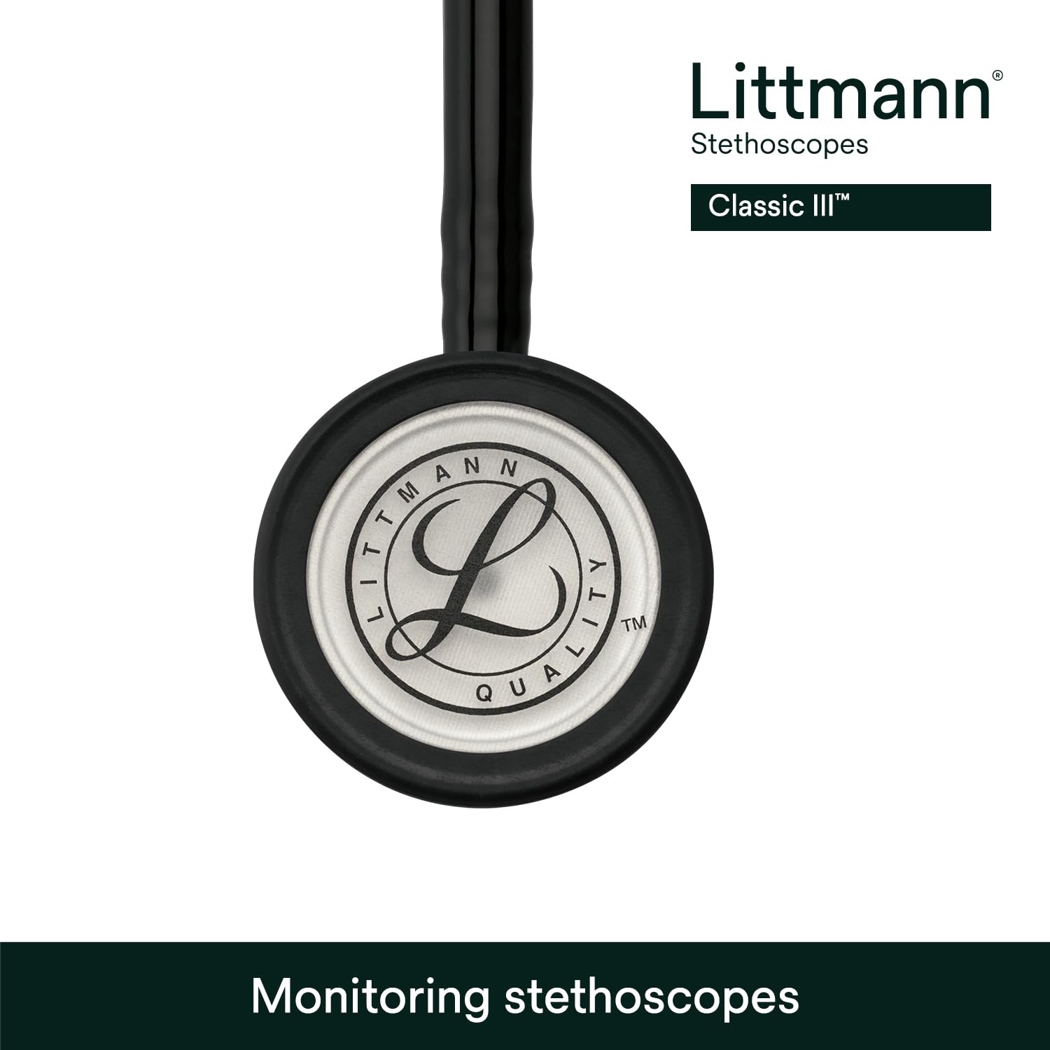 3M Littmann Classic III Monitoring Stethoscope, 5620, More Than 2X as Loud*, Weighs Less**, Stainless Steel Chestpiece, 69 cm (27