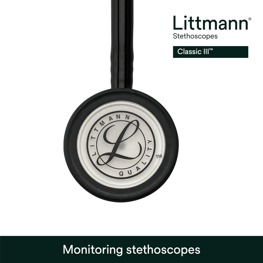 3M Littmann Classic III Monitoring Stethoscope, 5620, More Than 2X as Loud*, Weighs Less**, Stainless Steel Chestpiece, 69 cm (27